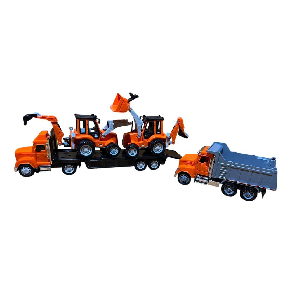 Driven  Orange City Work Trucks and equipment Plastic Toys